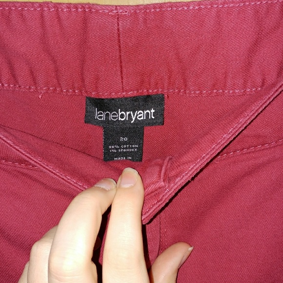 Lane Bryant Red Ankle Length Pant - Picture 3 of 4